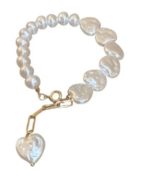 Pearl Heartline Bracelet