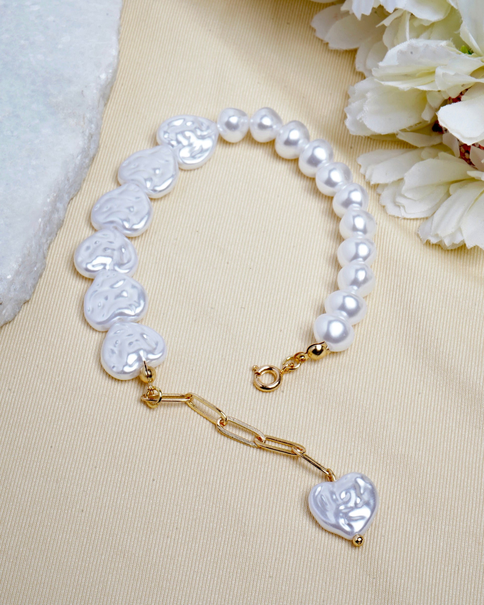 Pearl Heartline Bracelet