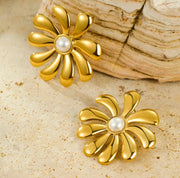 The Pearl Petal Earrings
