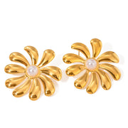 The Pearl Petal Earrings