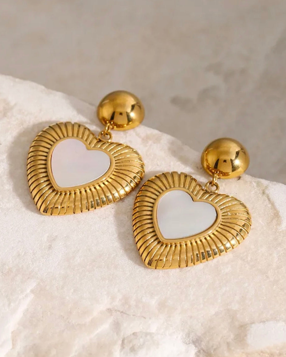 The Golden Heartbeat Earrings