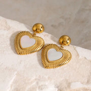 The Golden Heartbeat Earrings