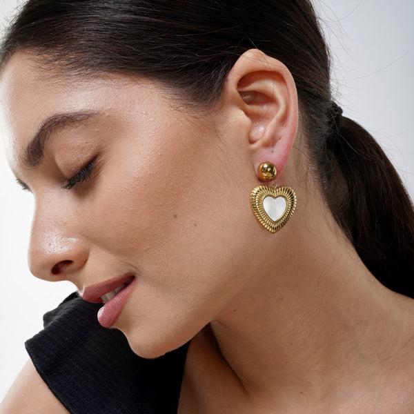 The Golden Heartbeat Earrings