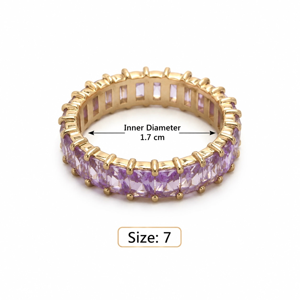 Amethyst Eternity Band