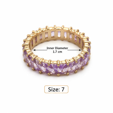 Amethyst Eternity Band