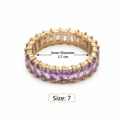 Amethyst Eternity Band