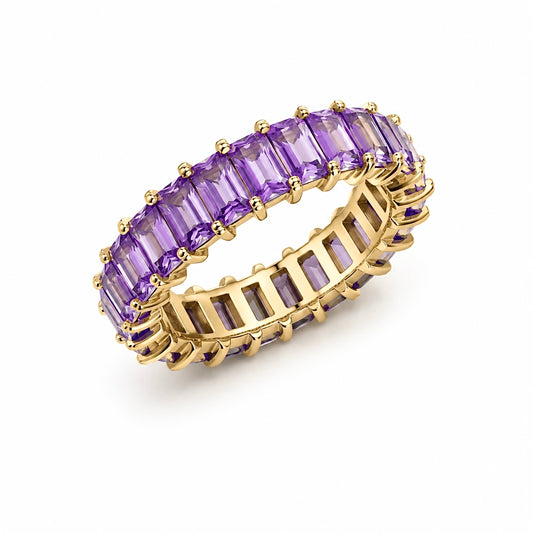 Amethyst Eternity Band