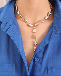 Chrome Pebble Necklace