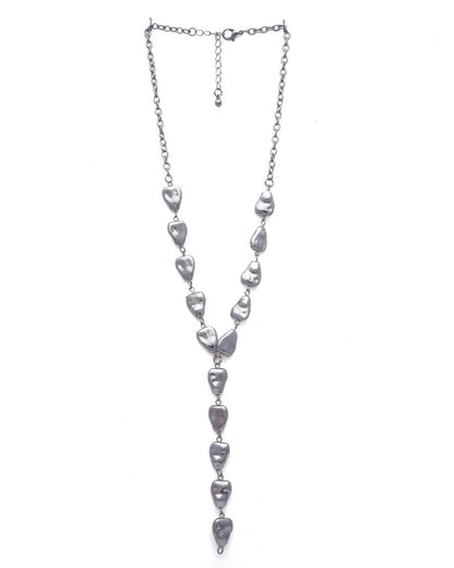 Chrome Pebble Necklace