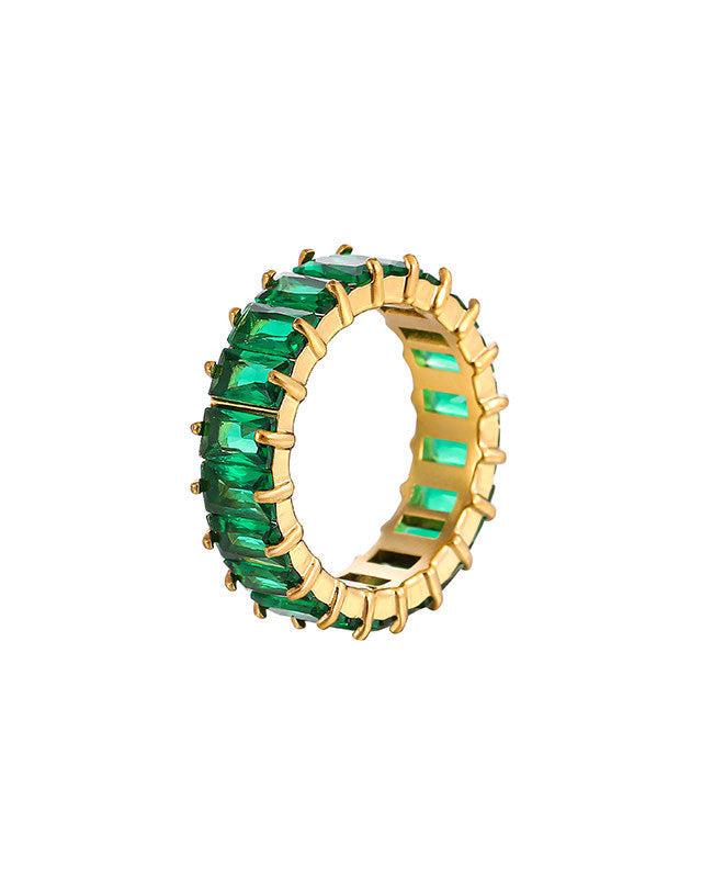 Baguette Emerald Band