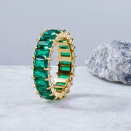 Baguette Emerald Band