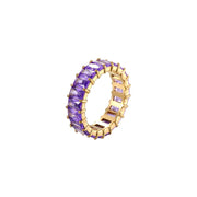 Amethyst Eternity Band