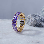 Amethyst Eternity Band