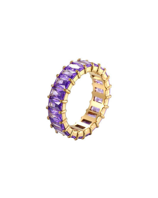 Amethyst Eternity Band