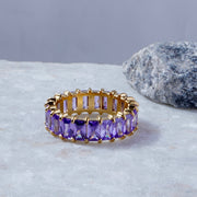 Amethyst Eternity Band